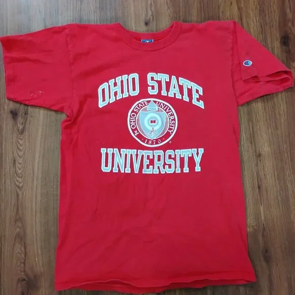 Vintage Champion Ohio State University Buckeyes Seal Emblem T-Shirt - Picture 2 of 5